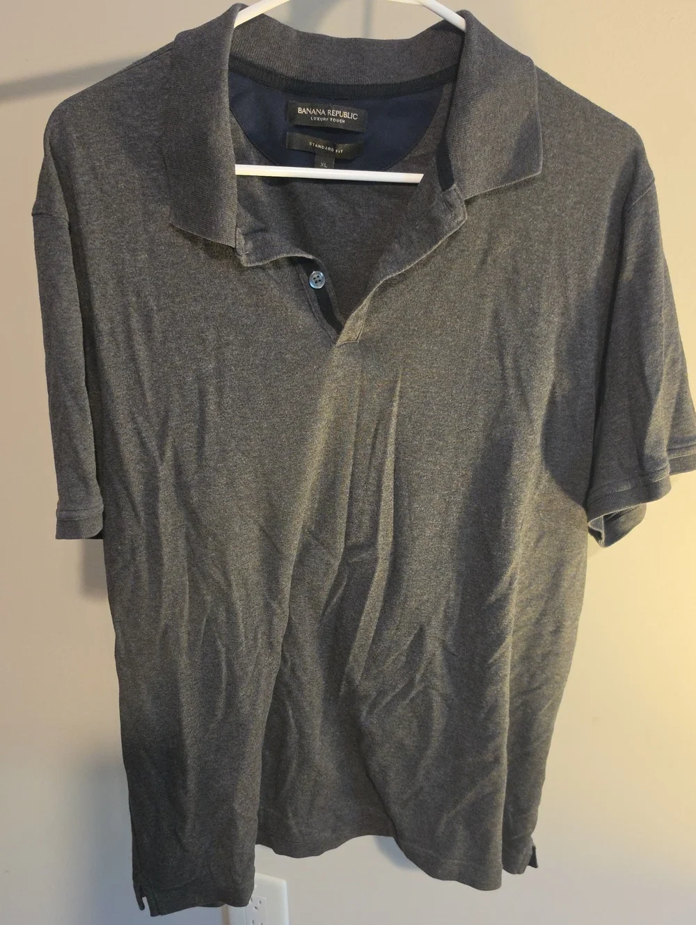 Banana Republic Men’s Charcoal Gray Polo XL
